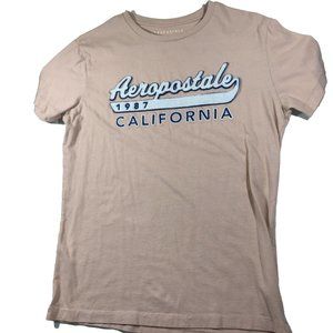 Aeropostale 1987 California T-Shirt  S/S Peach  Size Small